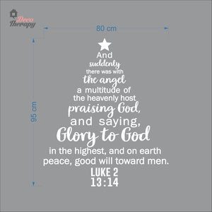 Suddenly There Was With The Angel Praising God Christmas Wall Decal Decotherapy