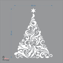 Load image into Gallery viewer, Swirl Christmas Tree Wall Decal