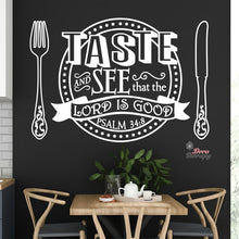 Load image into Gallery viewer, Taste See That The Lord Is Good Psalm Wall Decal