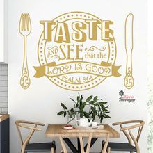 Load image into Gallery viewer, Taste See That The Lord Is Good Psalm Wall Decal
