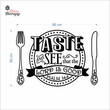 Load image into Gallery viewer, Taste See That The Lord Is Good Psalm Wall Decal