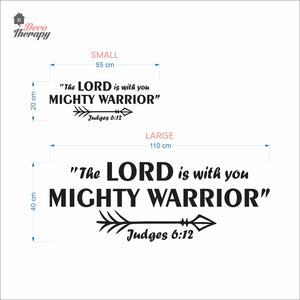 The Lord Is With You Mighty Warrior Wall Decal Decotherapy