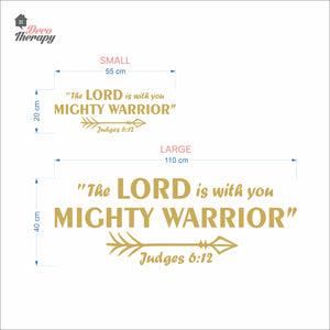 The Lord Is With You Mighty Warrior Wall Decal Decotherapy