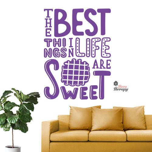 The Best Things In Life Are Sweet Waffle Wall Decal Decotherapy