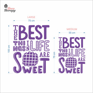 The Best Things In Life Are Sweet Waffle Wall Decal Decotherapy