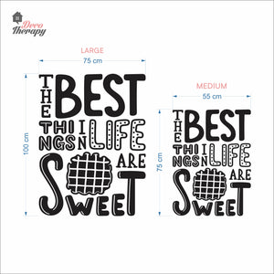 The Best Things In Life Are Sweet Waffle Wall Decal Decotherapy