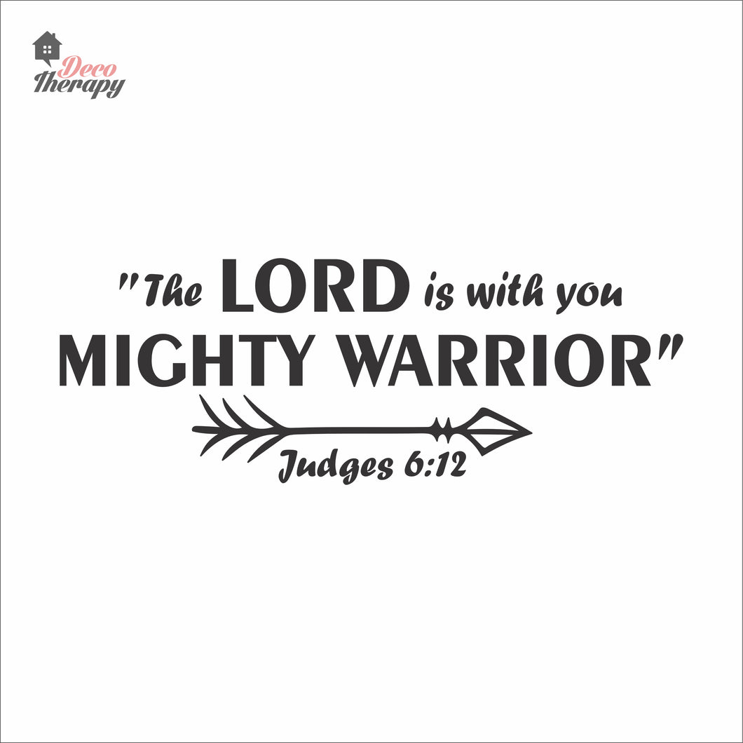 The Lord Is With You Mighty Warrior Wall Decal Decotherapy