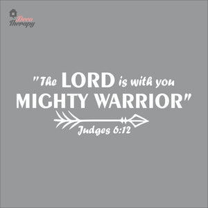 The Lord Is With You Mighty Warrior Wall Decal Decotherapy