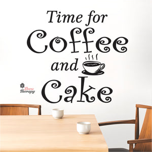 Time For Coffee & Cake Wall Decal Decotherapy