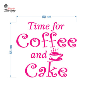 Time For Coffee & Cake Wall Decal Decotherapy