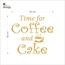 Load image into Gallery viewer, Time For Coffee &amp; Cake Wall Decal Decotherapy