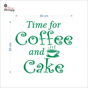 Time For Coffee & Cake Wall Decal Decotherapy