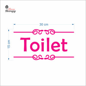 Toilet Sign Sticker Self-Adhesive Decotherapy