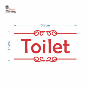 Toilet Sign Sticker Self-Adhesive Decotherapy