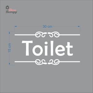 Toilet Sign Sticker Self-Adhesive Decotherapy