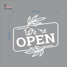 Load image into Gallery viewer, We&#39;re Open Door Sign Sticker Self-Adhesive Decotherapy
