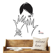 Load image into Gallery viewer, Woman Beauty Nail Salon Wall Decal Decotherapy