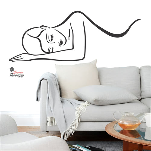 Woman Lying Down Beauty Massage Spa Salon Wall Decal Decotherapy