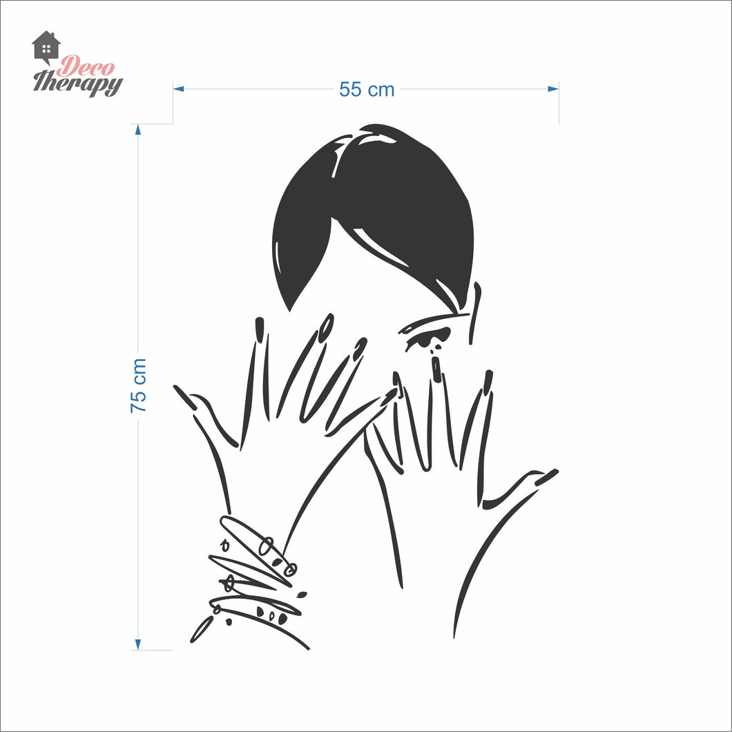 Woman Beauty Nail Salon Wall Decal Decotherapy