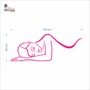 Woman Lying Down Beauty Massage Spa Salon Wall Decal Decotherapy