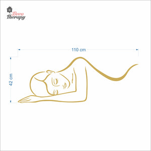 Woman Lying Down Beauty Massage Spa Salon Wall Decal Decotherapy
