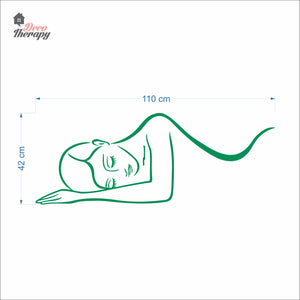 Woman Lying Down Beauty Massage Spa Salon Wall Decal Decotherapy