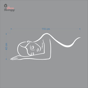 Woman Lying Down Beauty Massage Spa Salon Wall Decal Decotherapy