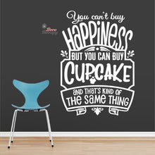 Load image into Gallery viewer, You Can&#39;t Buy Happiness Cupcake Wall Decal Decotherapy