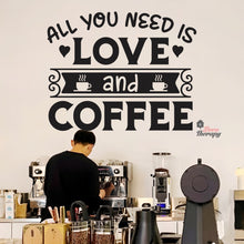 Load image into Gallery viewer, You Need Love And Coffee Wall Decal