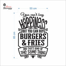 Load image into Gallery viewer, You Can't Buy Happiness But You Can Buy Burgers &amp; Fries Wall Decal