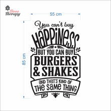 Load image into Gallery viewer, You Can't Buy Happiness But You Can Buy Burgers &amp; Shakes Wall Decal