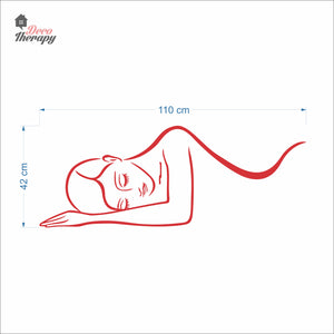 Woman Lying Down Beauty Massage Spa Salon Wall Decal Decotherapy