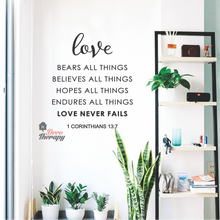 Load image into Gallery viewer, Love Never Fails Wall Sticker