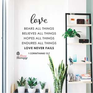 Love Never Fails Wall Sticker