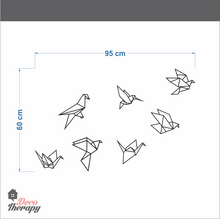 Load image into Gallery viewer, Geometric Origami Birds Wall Decal