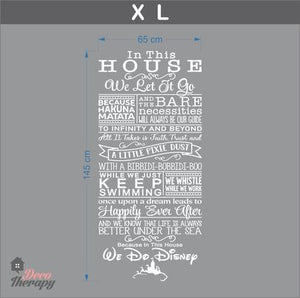 Disney House Rules Wall Sticker