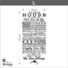 Load image into Gallery viewer, Disney House Rules Wall Sticker