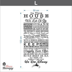 Disney House Rules Wall Sticker