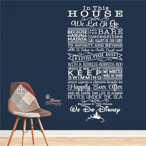 Disney House Rules Wall Sticker