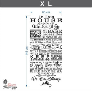 Disney House Rules Wall Sticker