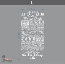 Load image into Gallery viewer, Disney House Rules Wall Sticker