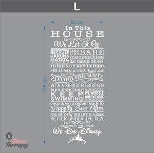 Disney House Rules Wall Sticker