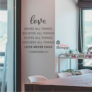 Love Never Fails Wall Sticker