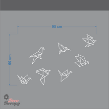 Load image into Gallery viewer, Geometric Origami Birds Wall Decal