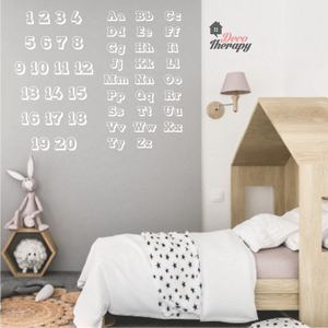 Alphabet Letters & Numbers Wall Decal