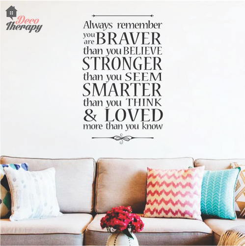 Always Remember You Are Braver V2 Wall Sticker