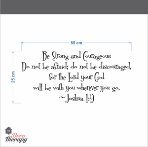 Be Strong and Courageous V2 Wall Sticker