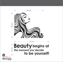 Load image into Gallery viewer, Beauty Begins The Moment You Decide To Be Yourself Wall Sticker