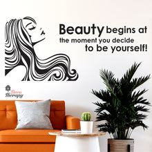 Load image into Gallery viewer, Beauty Begins The Moment You Decide To Be Yourself Wall Sticker