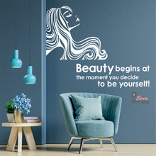 Load image into Gallery viewer, Beauty Begins The Moment You Decide To Be Yourself Wall Sticker